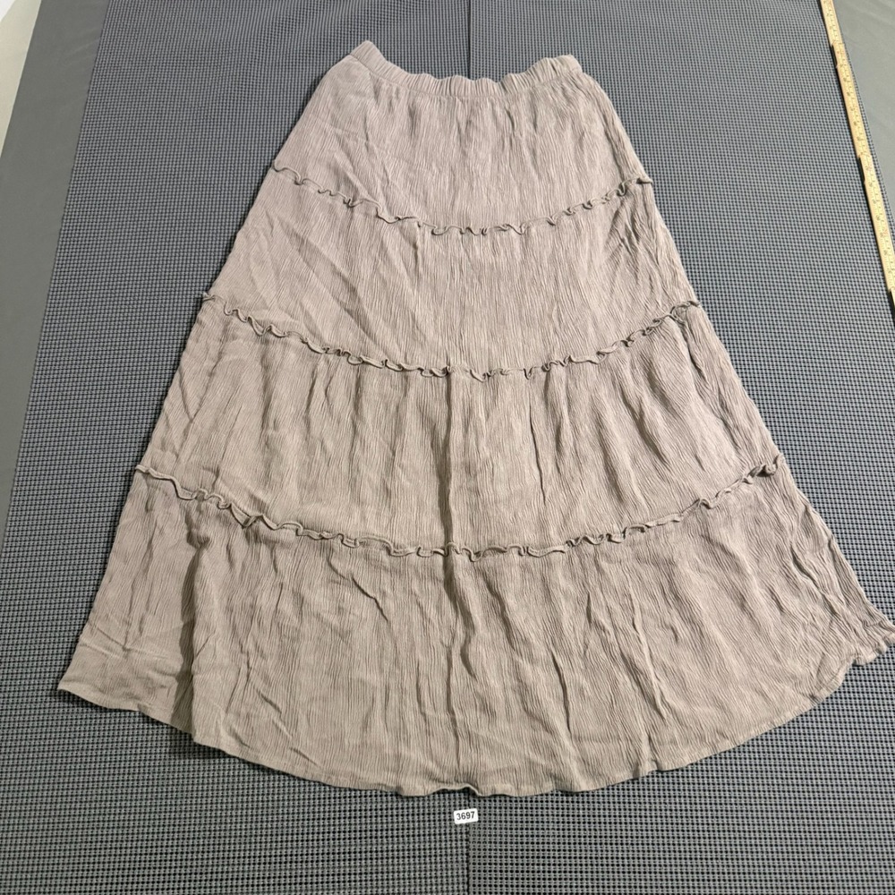 Hollister Womens Taupe Ultra High Rise Tiered Maxi Skirt Estimated XS